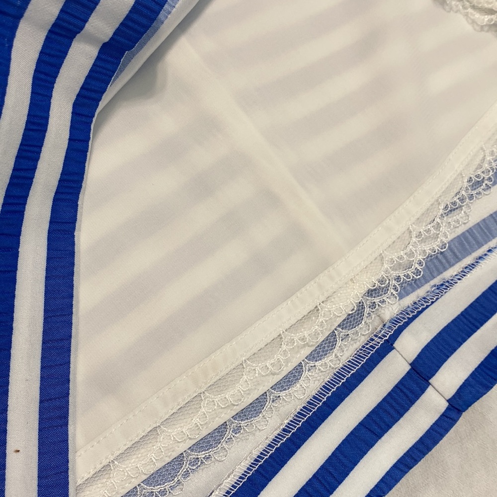 Patrizia luca milano dress blue white stripes sleeveless mid length Size M. New - Picture 14 of 15